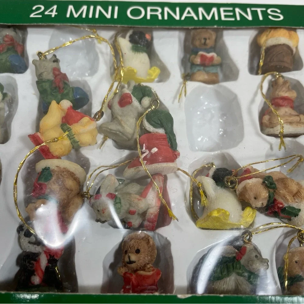 Vtg Target 24 Mini Resin Ornaments Little Animals Critters Panda Rabbit Penguins